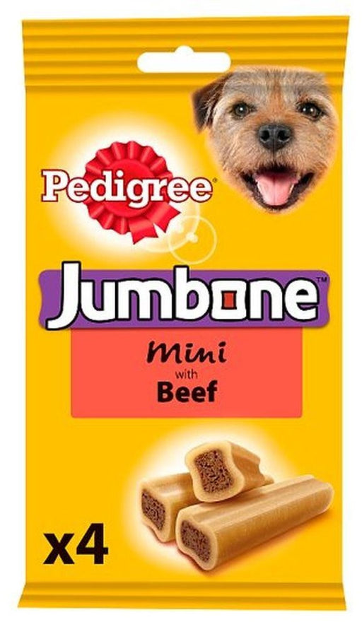 Pedigree Jumbone Mini with Beef Dog Treats, 4 ct