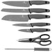 Berlinger Haus 8-Piece Quality Knife Set with Acrylic Stand, Gray Black , 