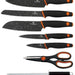 Berlinger Haus 8-Piece Quality Knife Set with Acrylic Stand, Black Orange , 