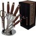 Berlinger Haus 8-Piece Quality Knife Set with Acrylic Stand, Brown Cream, 