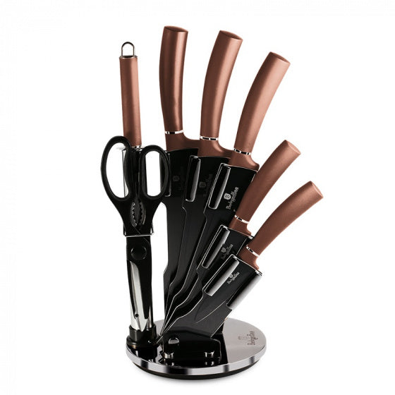 Berlinger Haus 8-Piece Knife Set With Stainless Steel Rose Gold , 8 pcs