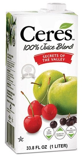 Ceres 100% Secrets of the Valley Juice Blend, No Sugar Added, 1 L