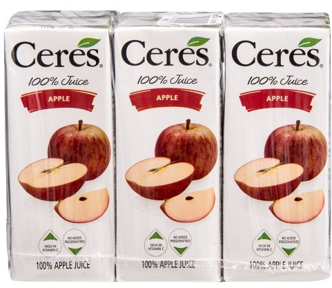 Ceres Apple Juice Boxes, 6 x 200 ml