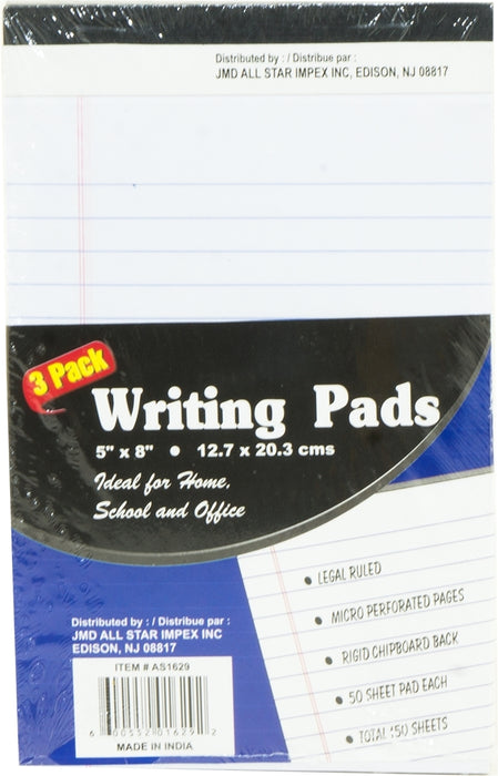 Writing Notepad, 3-Pack, 