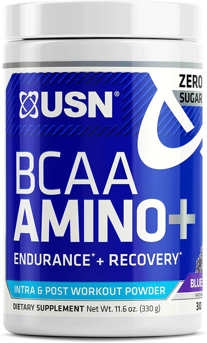 USN BCAA Amino + Supplement, Blue Raspberry Flavor , 330 gr