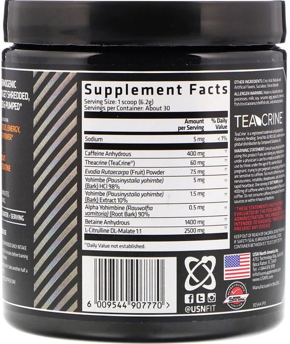 USN 3XT 3-in-1  Pre-Workout, Pineapple Mango Flavor , 186 gr