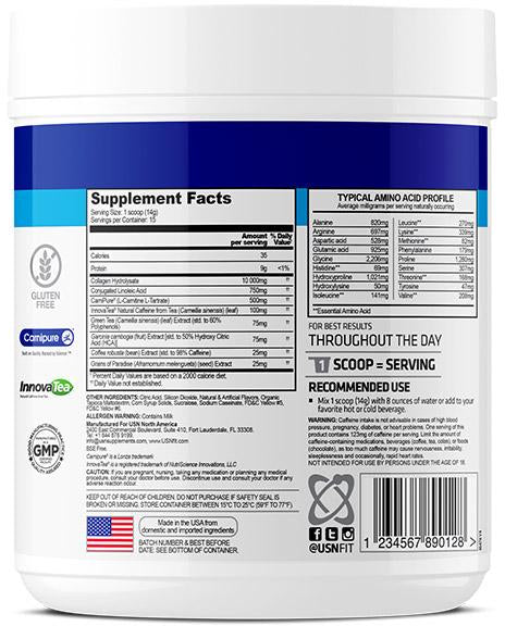 USN Weight Loss Collagen Supplement, White Peach Flavor , 210 gr