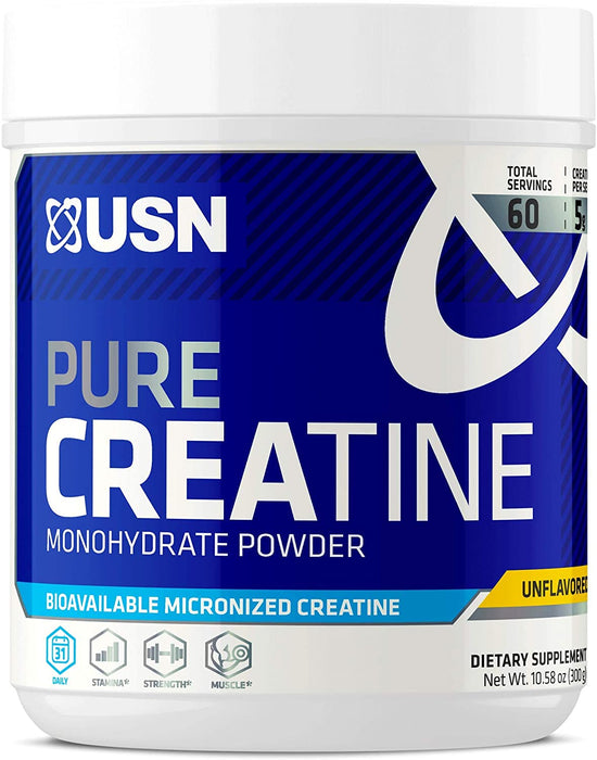 USN Pure Creatine MonoHydrate Powder, Unflavored, 300 gr