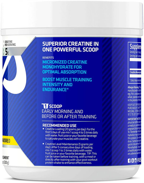 USN Pure Creatine MonoHydrate Powder, Unflavored, 300 gr