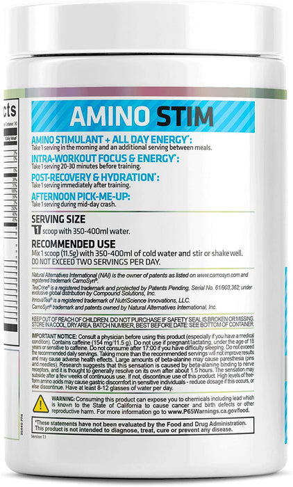 USN Energizing Amino Stim, Blue Raspberry Flavor, 345 gr