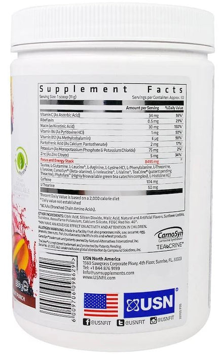 USN Energizing Amino Stim, Fruit Punch Flavor , 330 gr