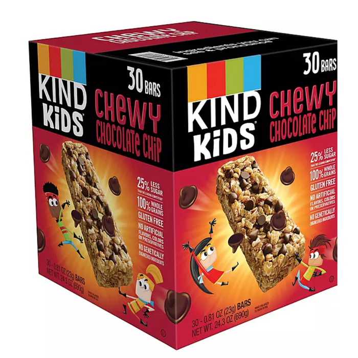 KIND Kids Chewy Chocolate Chip Granola Bars, 30-Pack , 30 x 0.81 oz ...