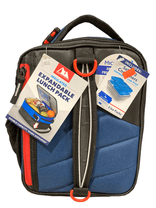 Arctic Zone Expandable Lunch Pack, Blue/orange, 1 ct