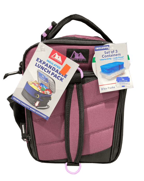 Arctic Zone Expandable Lunch Pack, Purple, 1 ct