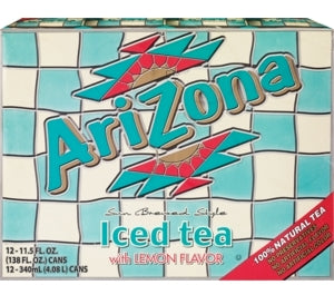 AriZona Iced Tea with Lemon Flavor, Value Pack, 12 x 11.5 oz