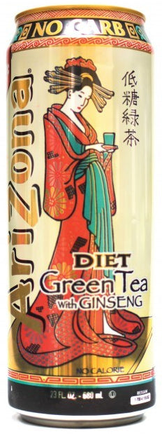 AriZona Diet Green Tea with Ginseng, Value Pack, 12 x 11.5 oz