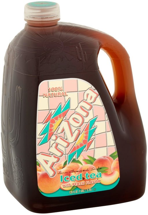 AriZona Iced Tea with Peach Flavor, 100% Natural, 1 gal