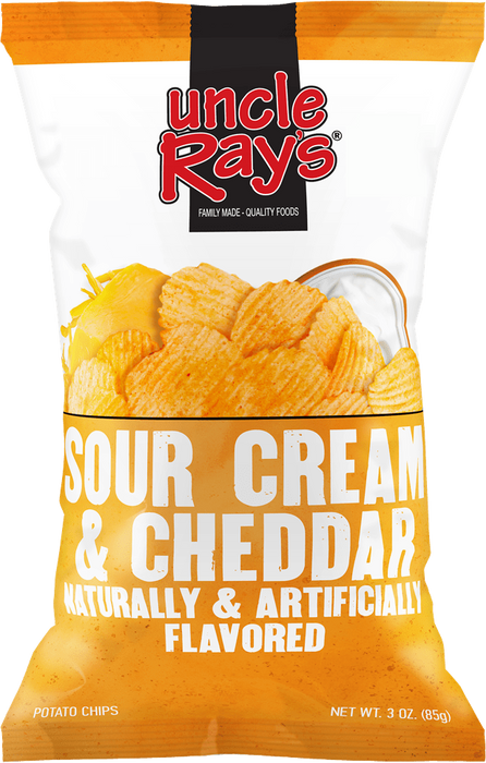 Uncle Ray's Sour Cream & Cheddar Potato Chips, 3 oz