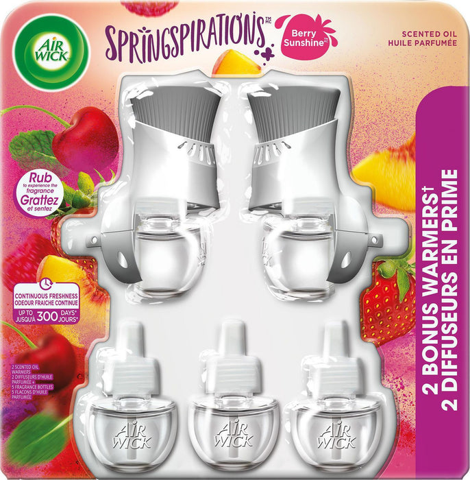 Air Wick Springspirations Scented Oil Kit, Berry Sunshine, 7 pcs