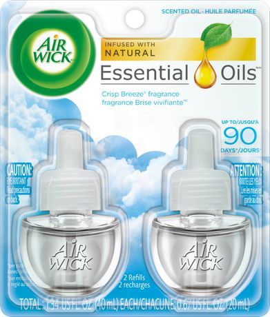 Air Wick Scented Oil Air Freshener Refill, Crisp Breeze Scent, 2 x 20 ml