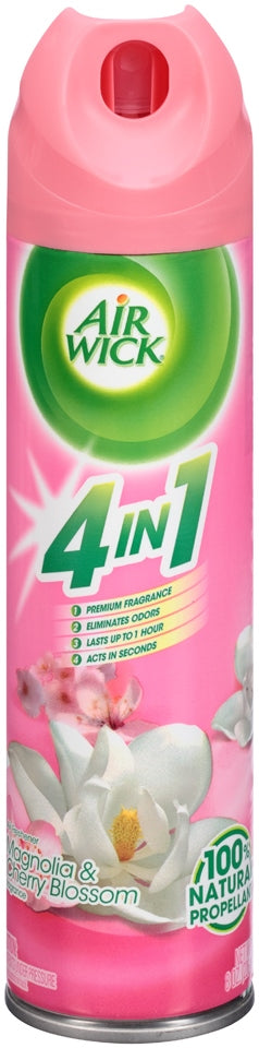 Air Wick 4 in 1 Air Freshener, Magnolia & Cherry Blossom Fragrance, 8 oz