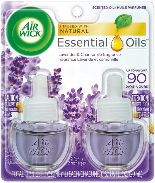 Air Wick Scented Oil Air Freshener Refill, Lavender & Chamomile, 2 x 20 ml