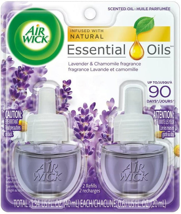 Air Wick Scented Oil Air Freshener Refill, Lavender & Chamomile, 2 x 20 ml