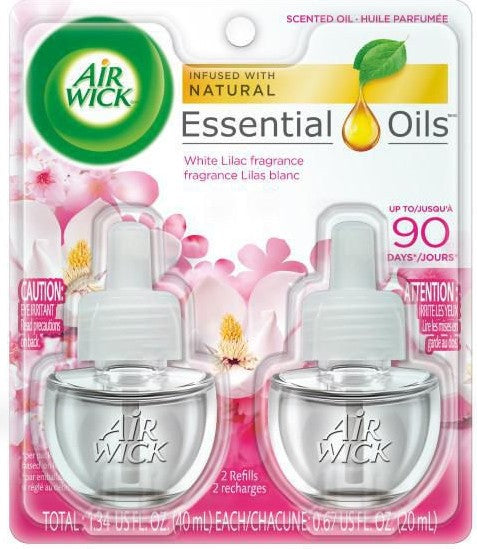 Air Wick Scented Oil Air Freshener Refill, White Lilac, 2 x 20 ml