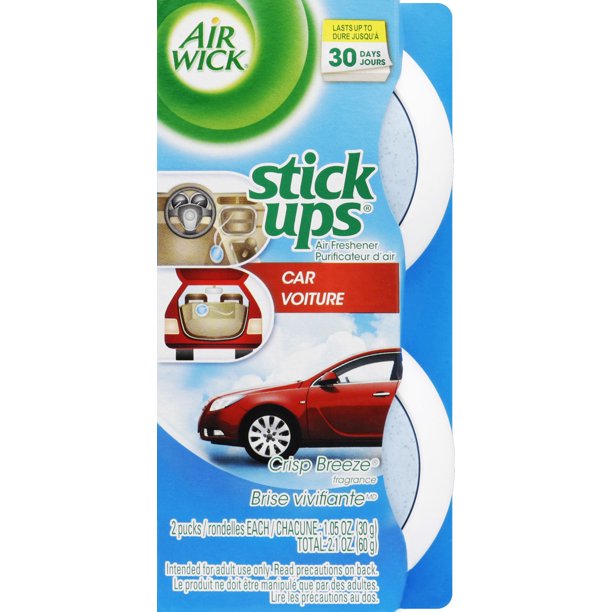 Air Wick Stick Ups Car Air Freshner, Crisp Breeze , 2 ct