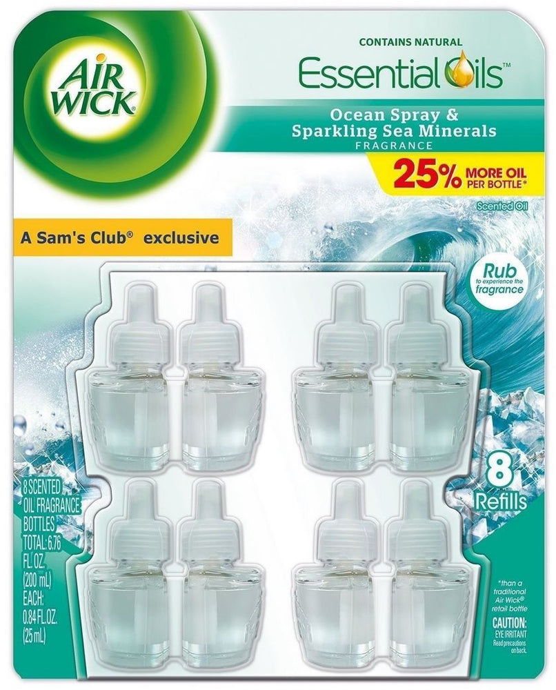 Air Wick Scented Oil Refills, Seaside Escape Fragrance, 8 ct
