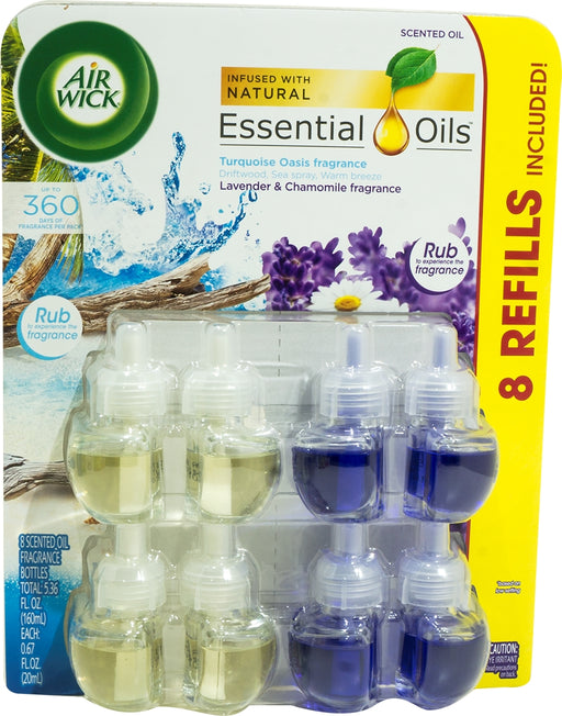 Airwick Essential Oils Assorted Refills Value Pack, 8 ct