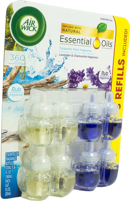 Airwick Essential Oils Assorted Refills Value Pack, 8 ct