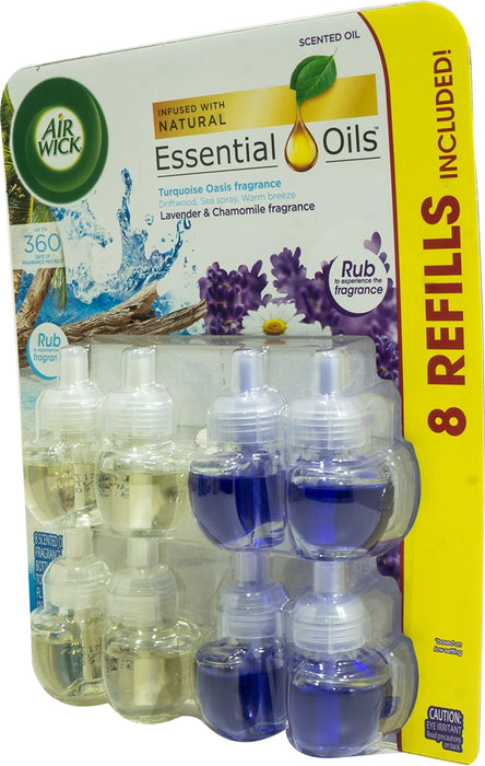 Airwick Essential Oils Assorted Refills Value Pack, 8 ct