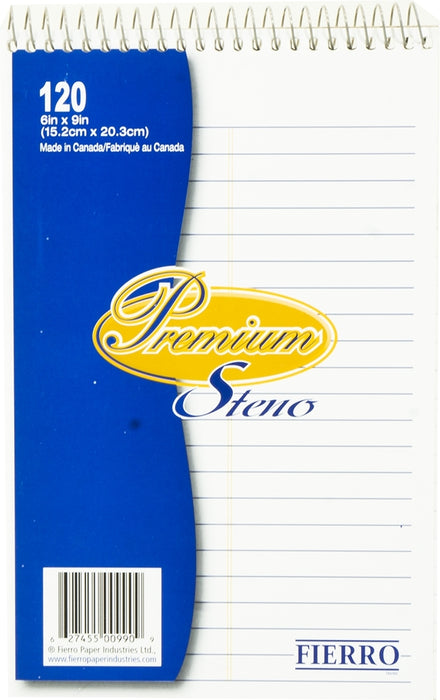 Fierro Premium Steno Notebook, 6 x 9 inch, 120 sheets