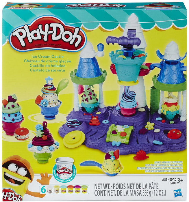 Hasbro Play-Doh Ice Cream Castle with 6 Clay Tubs, 