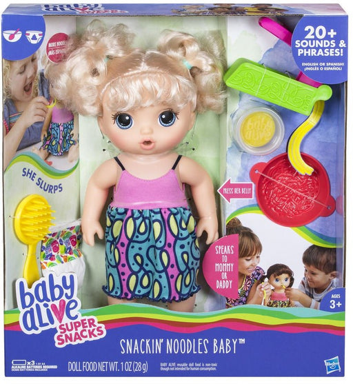 Hasbro Baby Alive Snackin' Noodles Baby Doll, Model #C0963