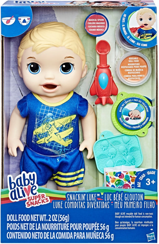 Hasbro Baby Alive Snackin' Luke Doll, Model #C1883