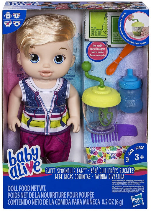 Hasbro Baby Alive Sweet Spoonfuls Baby Boy Doll, Model #E0635