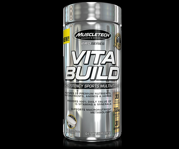 Muscletech Vita Build High Potency Sports Multivitamins Capsules, 60 ct