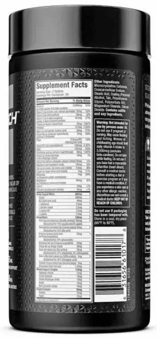 Muscletech Platinum Multi Vitamin Supplement, Unflavored, 90 Servings, 90 ct