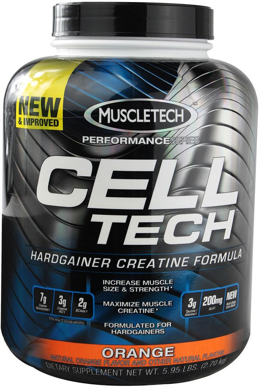 Muscletech Cell-Tech Hardgainer Creatine Formula, Orange, 6 lbs