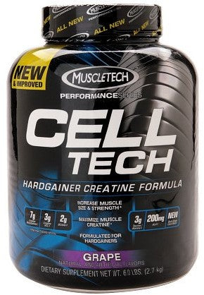 Muscletech Cell-Tech Hardgainer Creatine Formula, Grape, 6 lbs