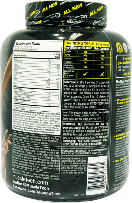 Muscletech Nitro-Tech Whey Isolate and Lean Musclebuilder, Decadent Brownie Cheesecake, Limited Edition, 4 lbs