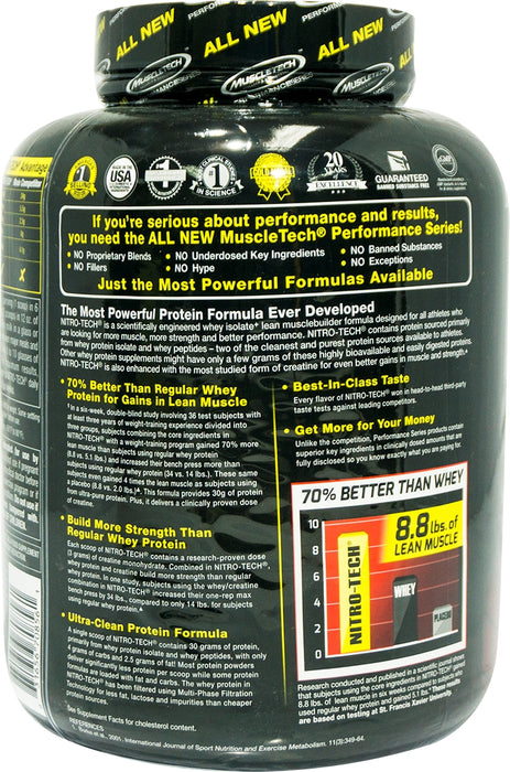 Muscletech Nitro-Tech Whey Isolate and Lean Musclebuilder, Decadent Brownie Cheesecake, Limited Edition, 4 lbs
