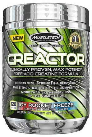 MuscleTech Creactor Max Potency Free-Acid Creatine Formula, Icy Rocket Freeze, 203 gr