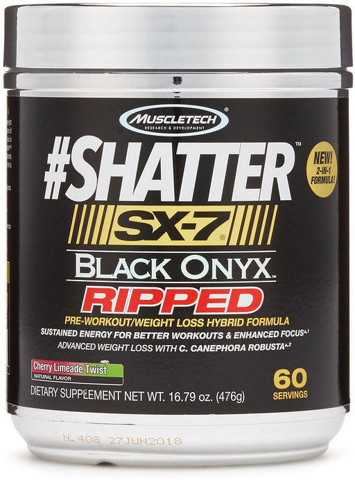 MuscleTech Shatter SX-7 Black Onyx Ripped Pre-Workout/Weight