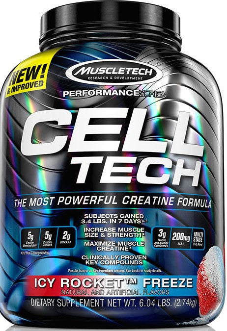Muscletech Cell-Tech Powerful Creatine Formula, Icy Rocket Freeze, 6 lbs