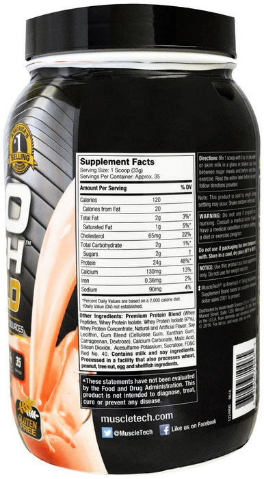 Muscletech Nitro-Tech 100% Whey Gold Protein Powder, Strawberry, 2.5 lbs