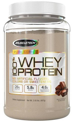MuscleTech Pure Series 100% Whey Protein, Milk Chocolate, 907 gr (2 lbs)