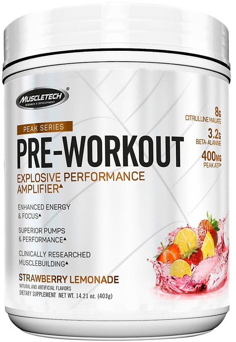MuscleTech Peak Series Pre Workout, Strawberry Lemonade, 421 gr